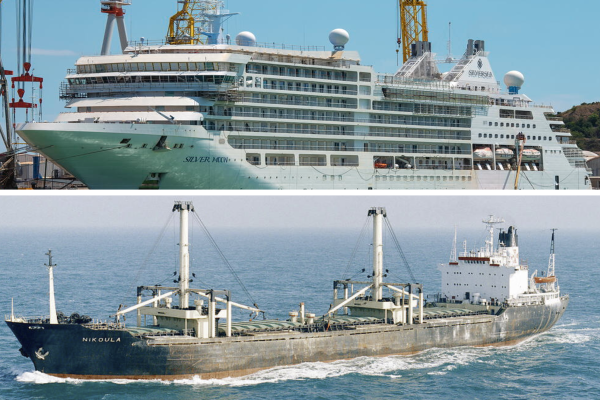 Passenger and cargo ships (≥ 10.000 GT)